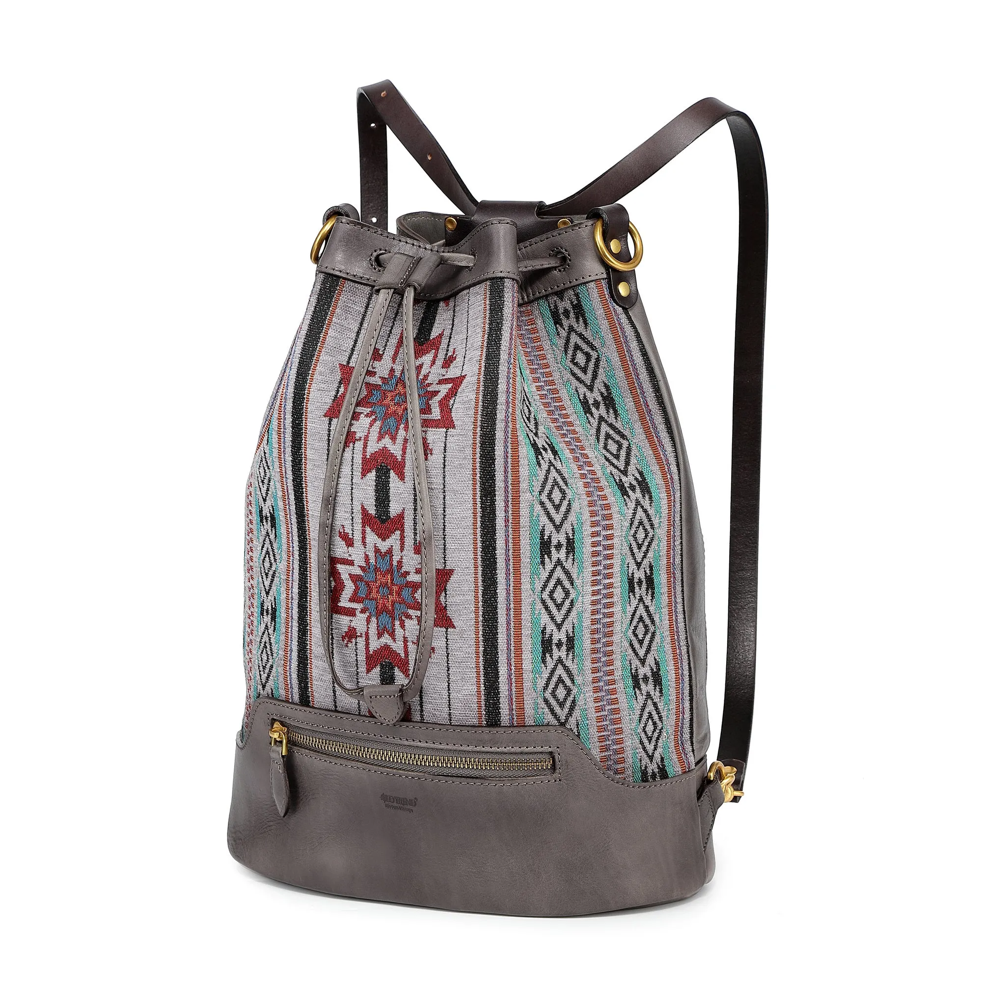 Myrtle Geometric Convertible Bucket Backpack