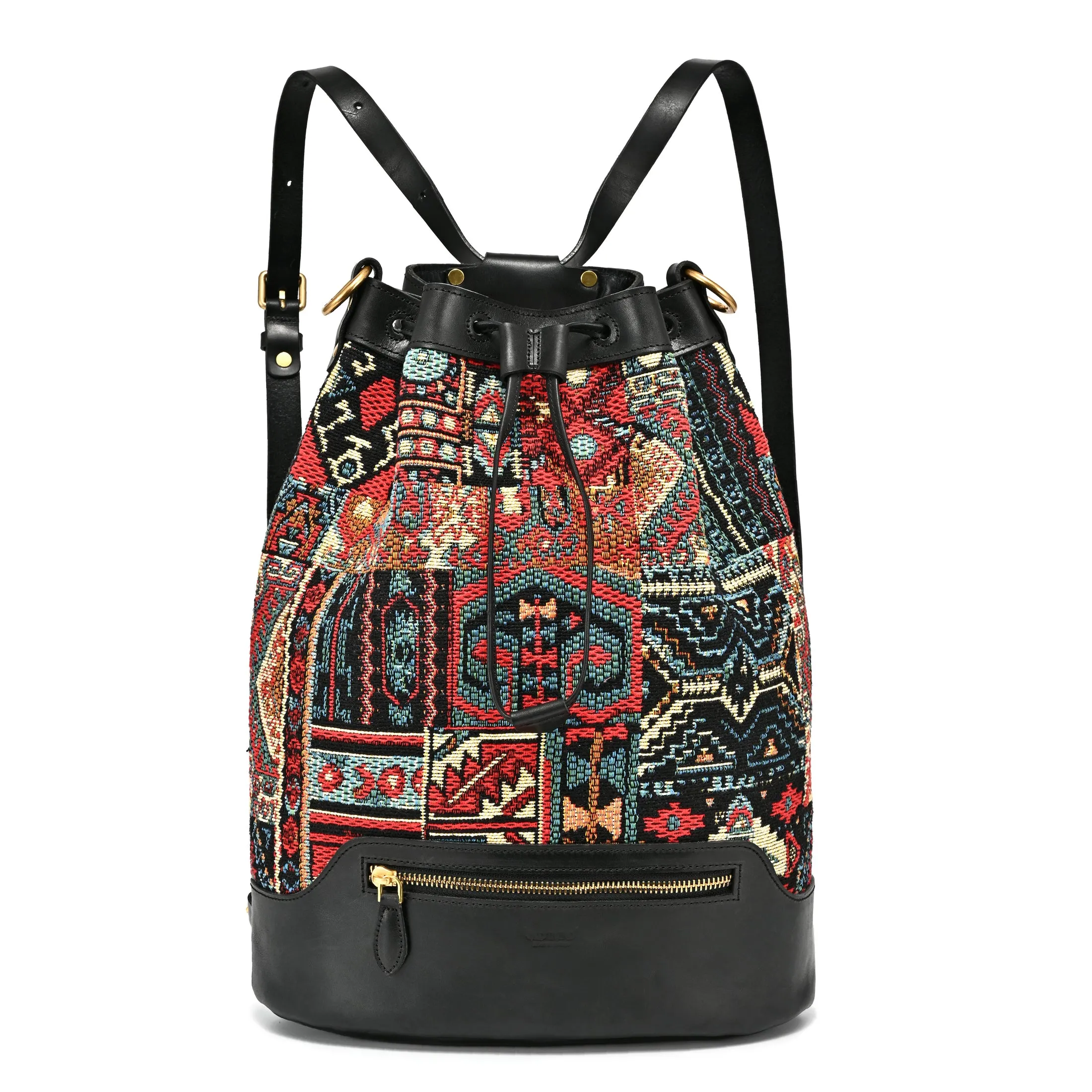 Myrtle Geometric Convertible Bucket Backpack