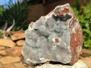 Natural Drusy Quartz Coated Chrysocolla In Dolomite x 1 From Likasi, Congo