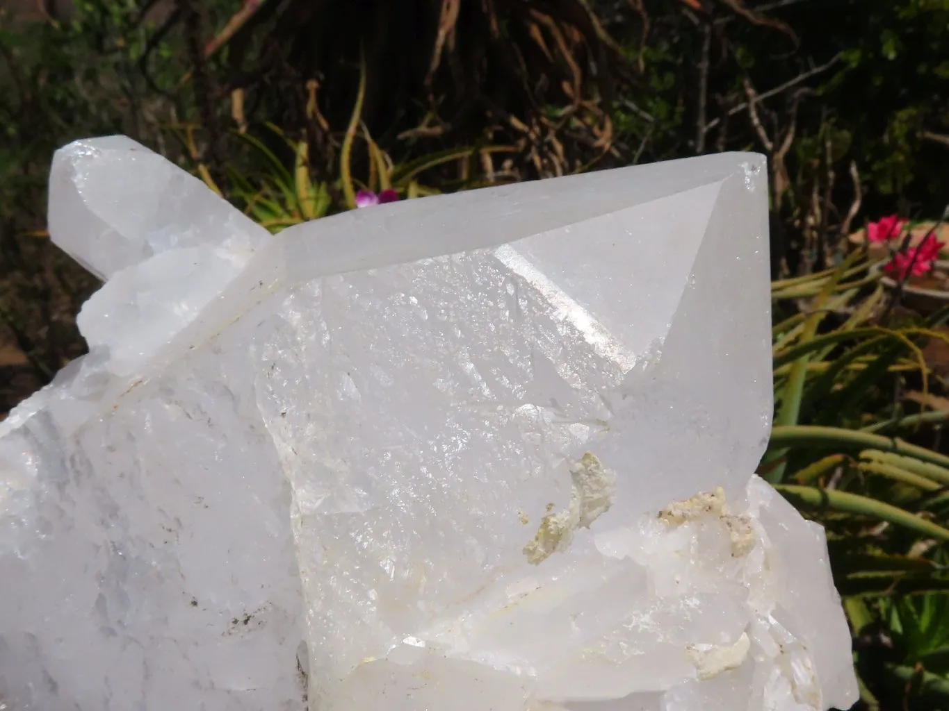 Natural Extra Large Icey Etched Floater Quartz Cluster x 1 from Madagascar