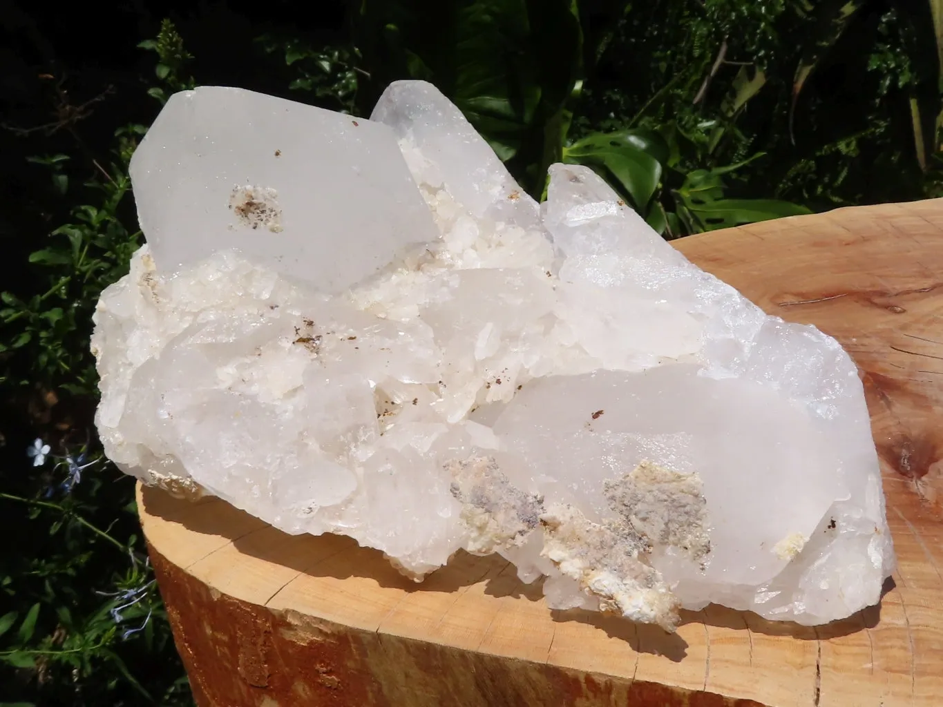 Natural Extra Large Icey Etched Floater Quartz Cluster x 1 from Madagascar