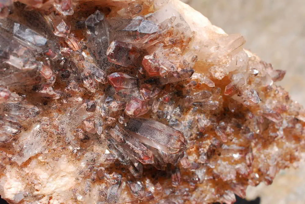 Natural Hematoid Quartz Cluster x 1 From Zambia