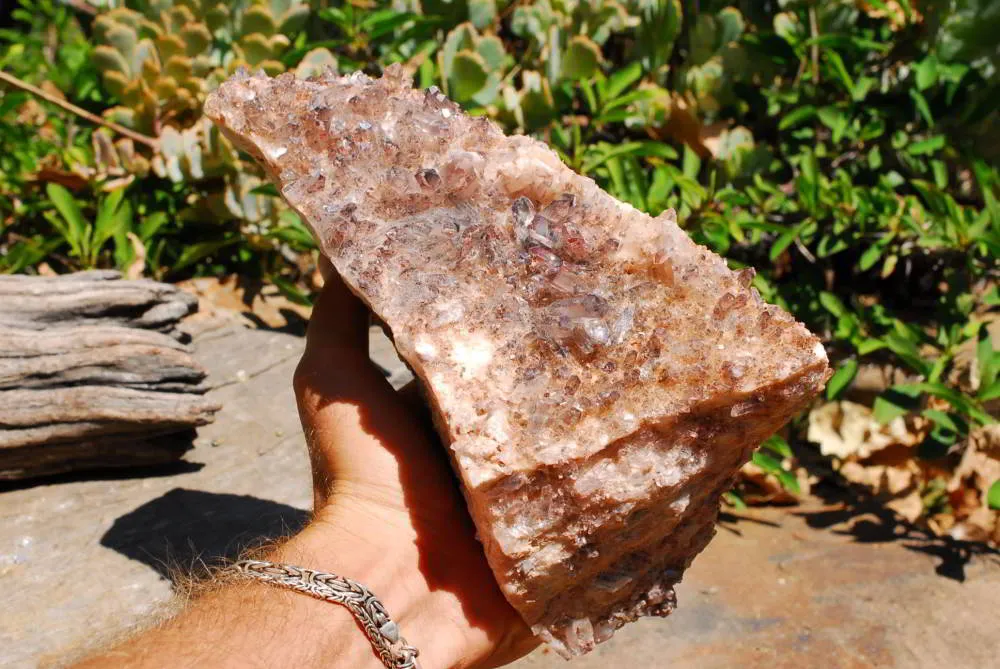 Natural Hematoid Quartz Cluster x 1 From Zambia