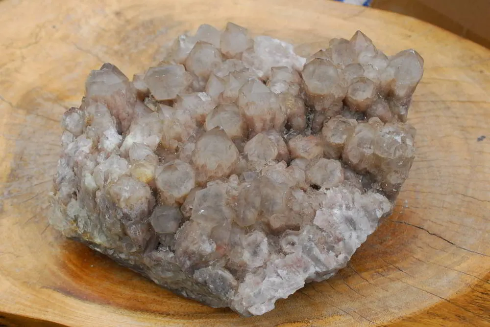 Natural Large Cascading White Phantom Luena Quartz Cluster x 1 From Luena, Congo