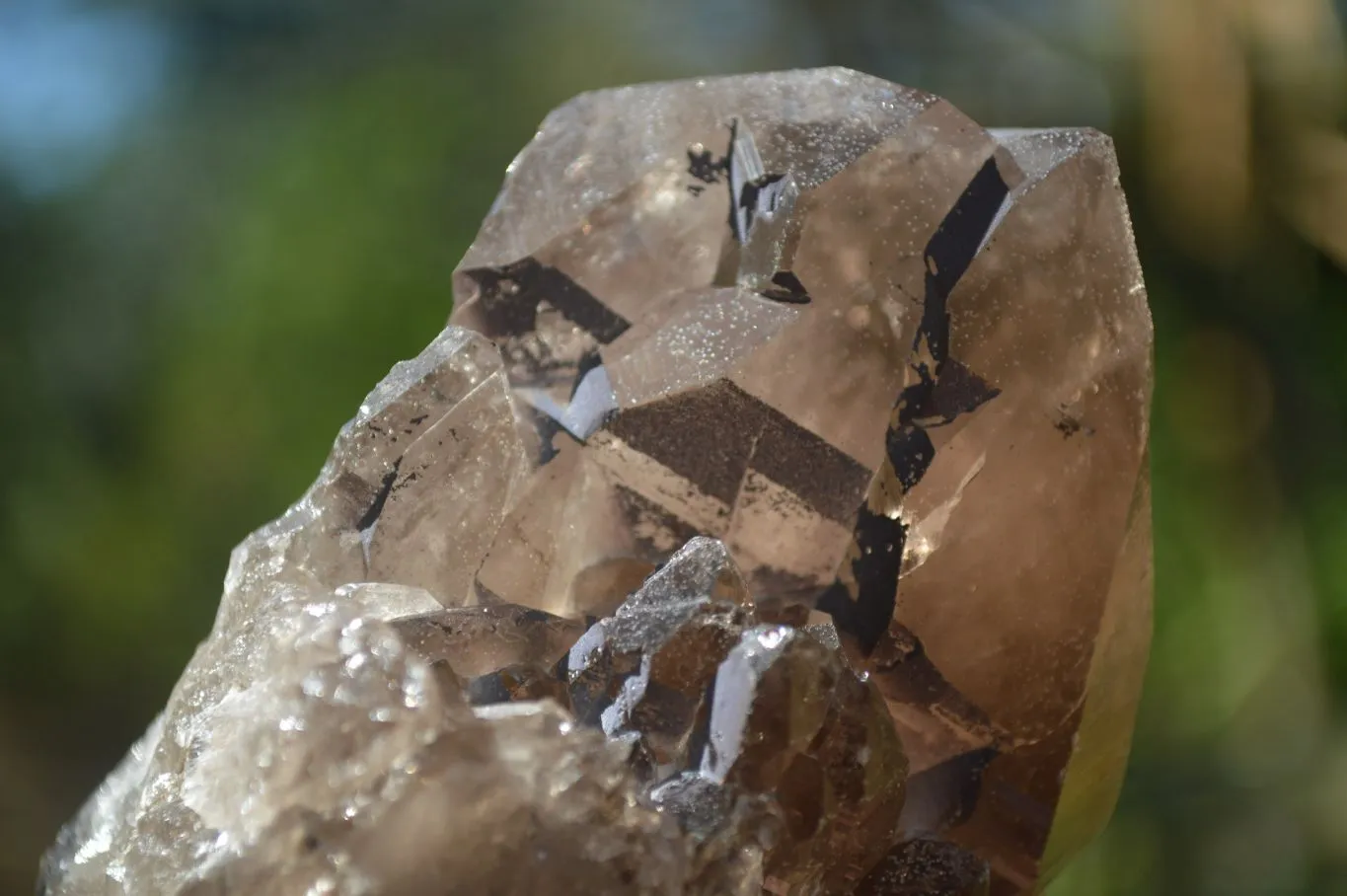 Natural Large Smokey Quartz Crystals x 4 From Mulanje, Malawi