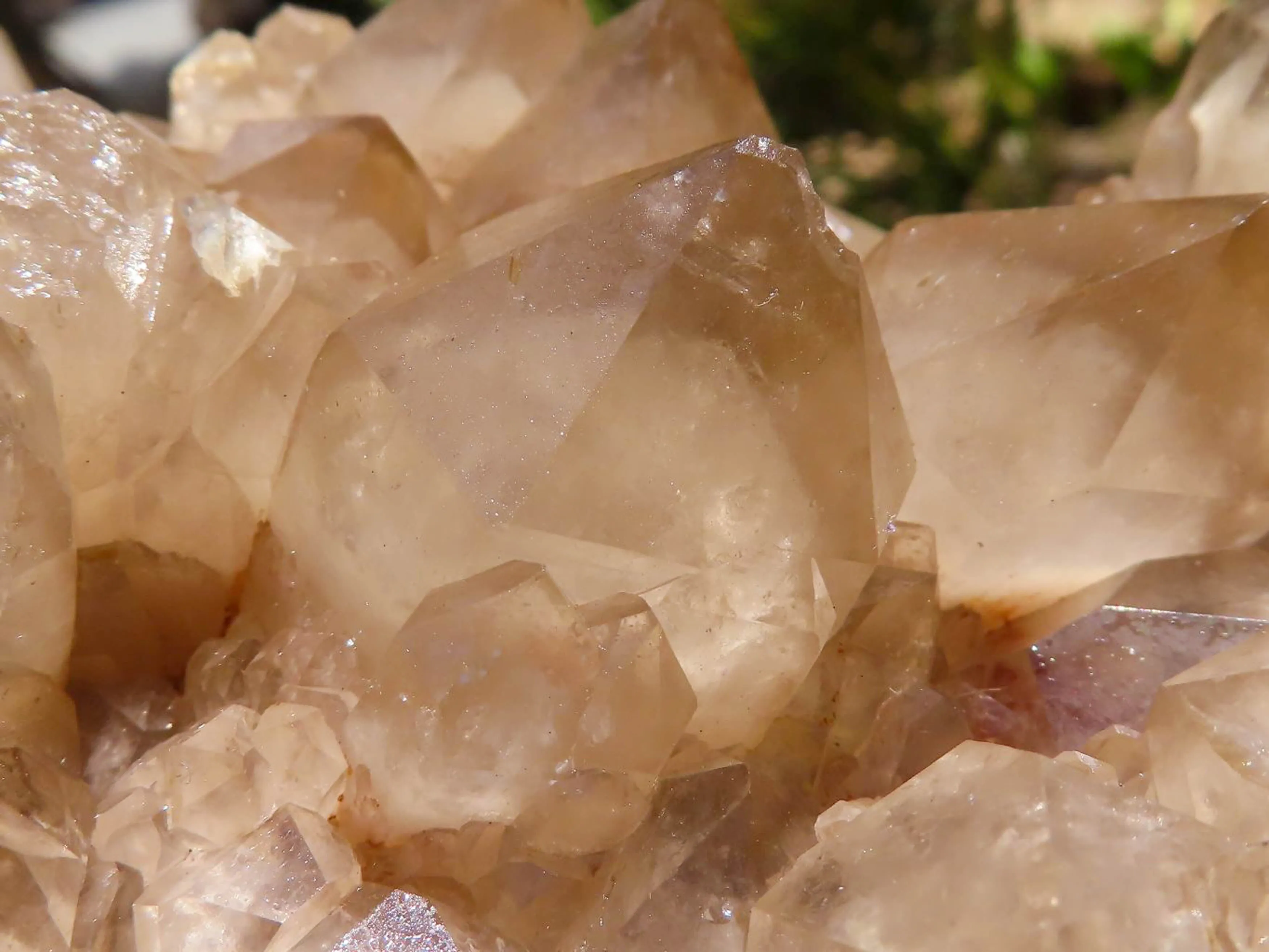 Natural Large White Phantom Smokey Quartz Cluster x 1 From Luena, Congo