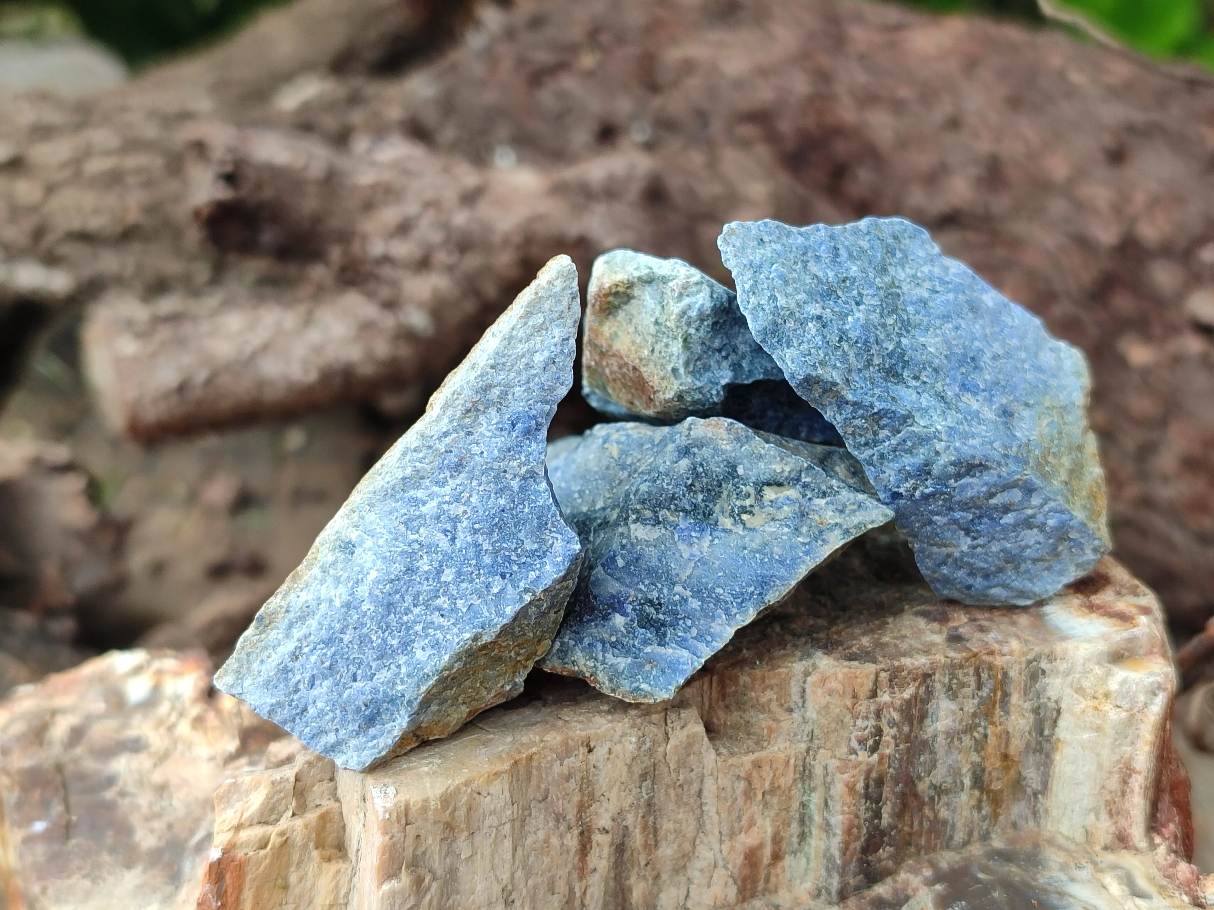 Natural Rare Cobbed Dumortierite Specimens x 2.3kg Lot From Mozambique