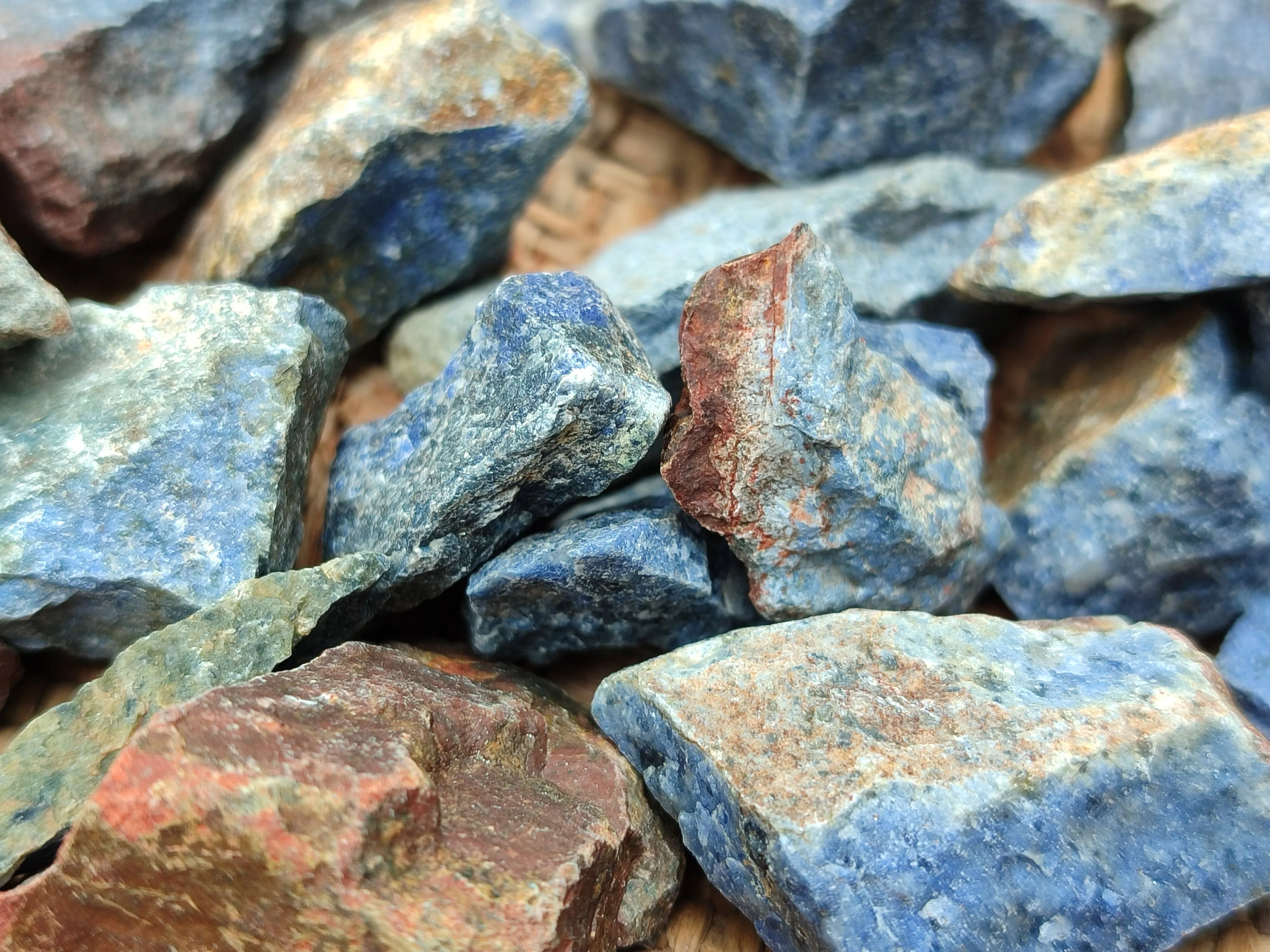 Natural Rare Cobbed Dumortierite Specimens x 2.3kg Lot From Mozambique