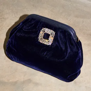 Navy Velvet Bag