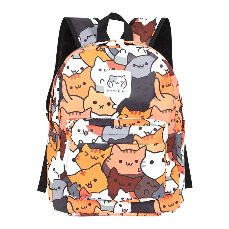 Neko Print Backpack