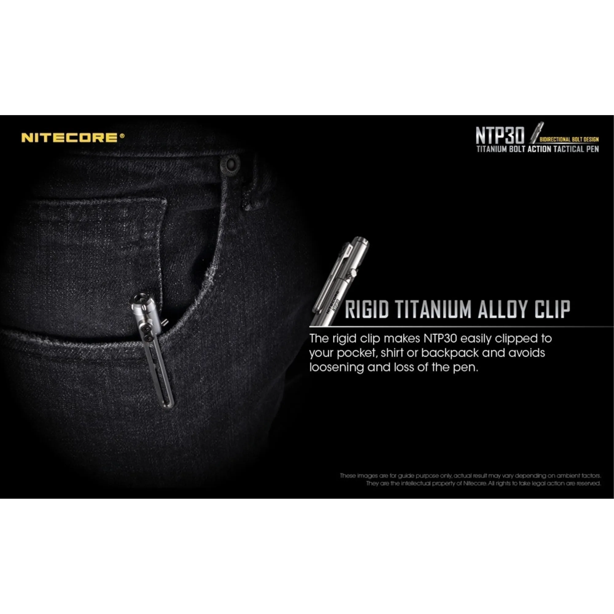 Nitecore NTP30 Titanium Bidirectional Bolt Action Multifunction Pen