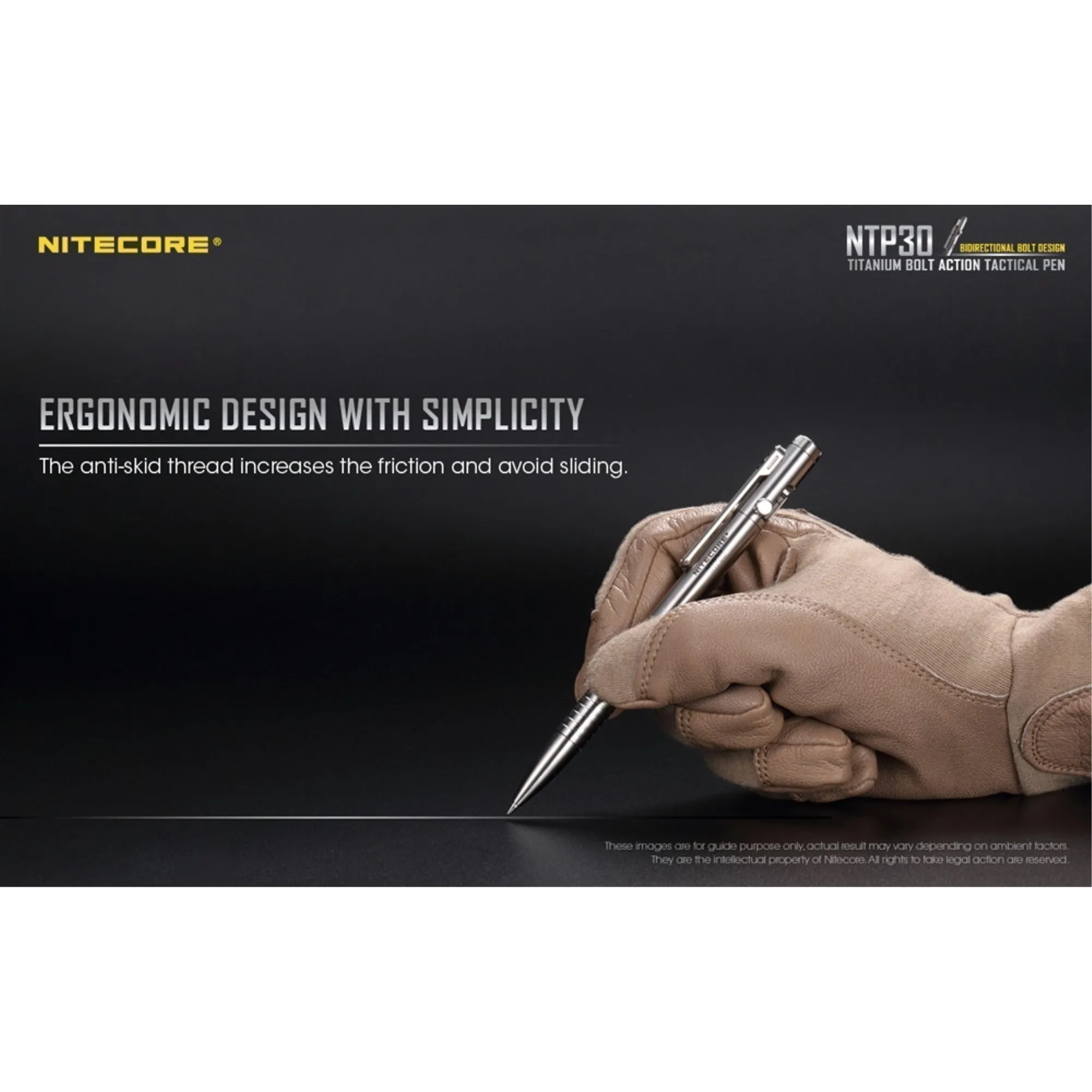 Nitecore NTP30 Titanium Bidirectional Bolt Action Multifunction Pen