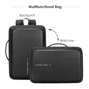 Office Waterproof Backpack/Briefcase With Password Lock,External USB For 15.6 inch Laptop