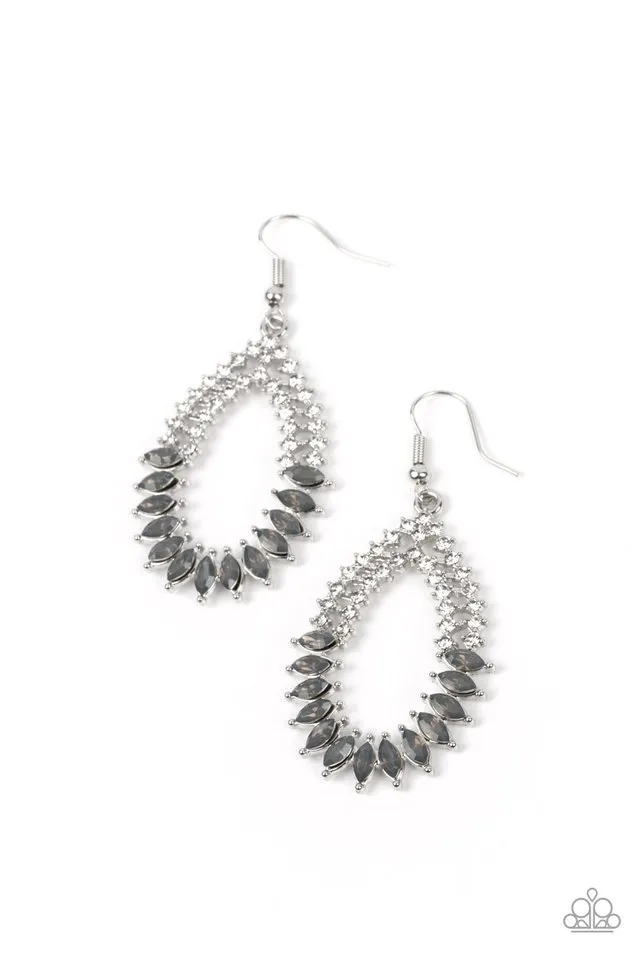 Paparazzi Earring ~ Lucid Luster - Silver