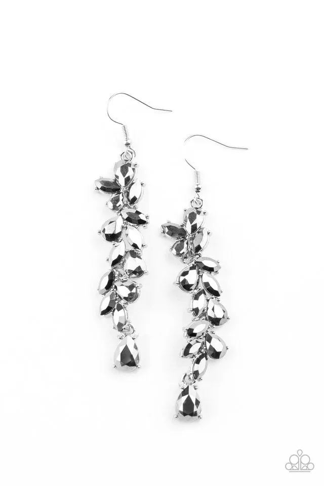 Paparazzi Earring ~ Unlimited Luster - Silver