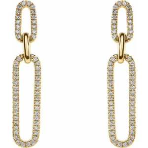 Paperclip Link Diamond Earrings