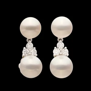 Pearl & Diamond "Aria" Earrings by Tiffany & Co.