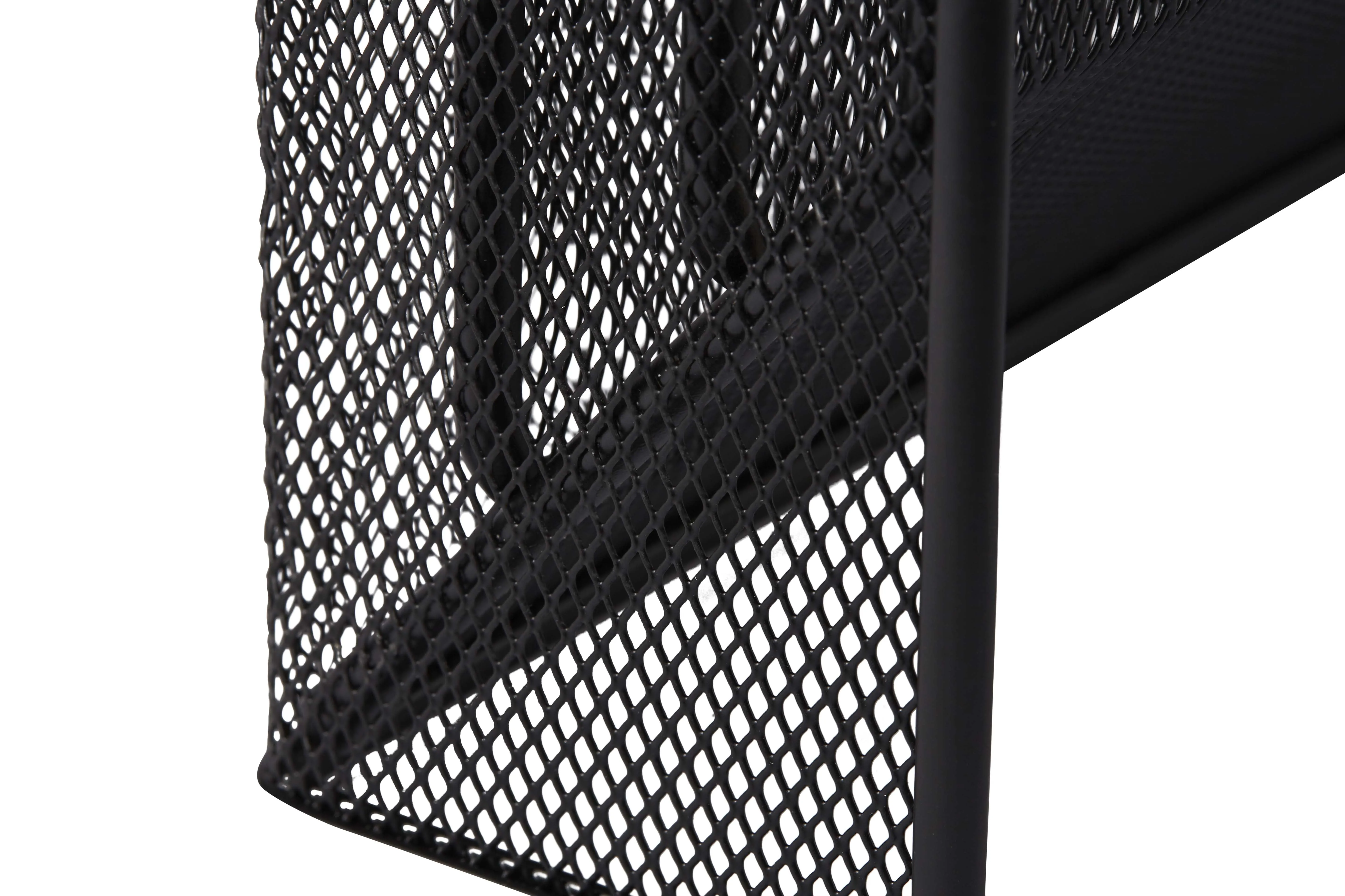 Pen Gear,Desktop Organizers, Metal Mesh Desk Organizer with Hook,Black, 3 Compartments,