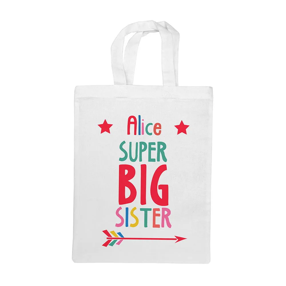 Personalised Big Sister Mini Tote Bag