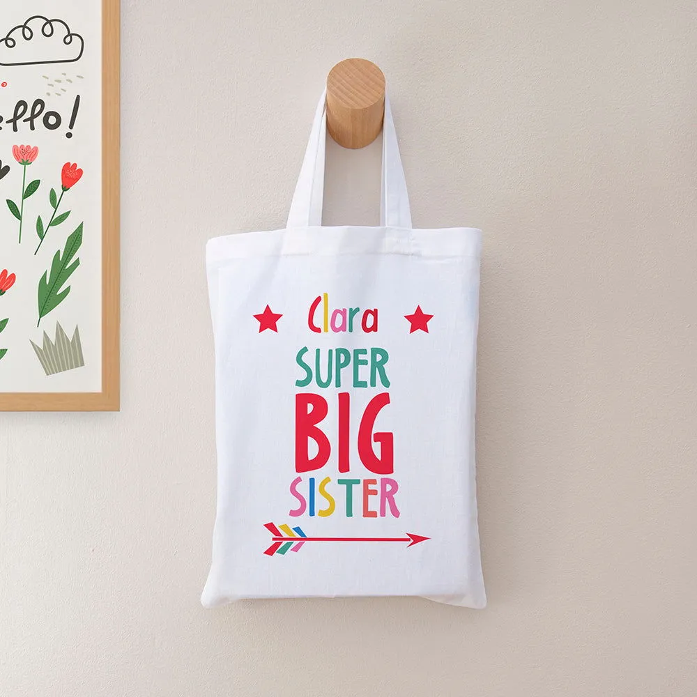 Personalised Big Sister Mini Tote Bag