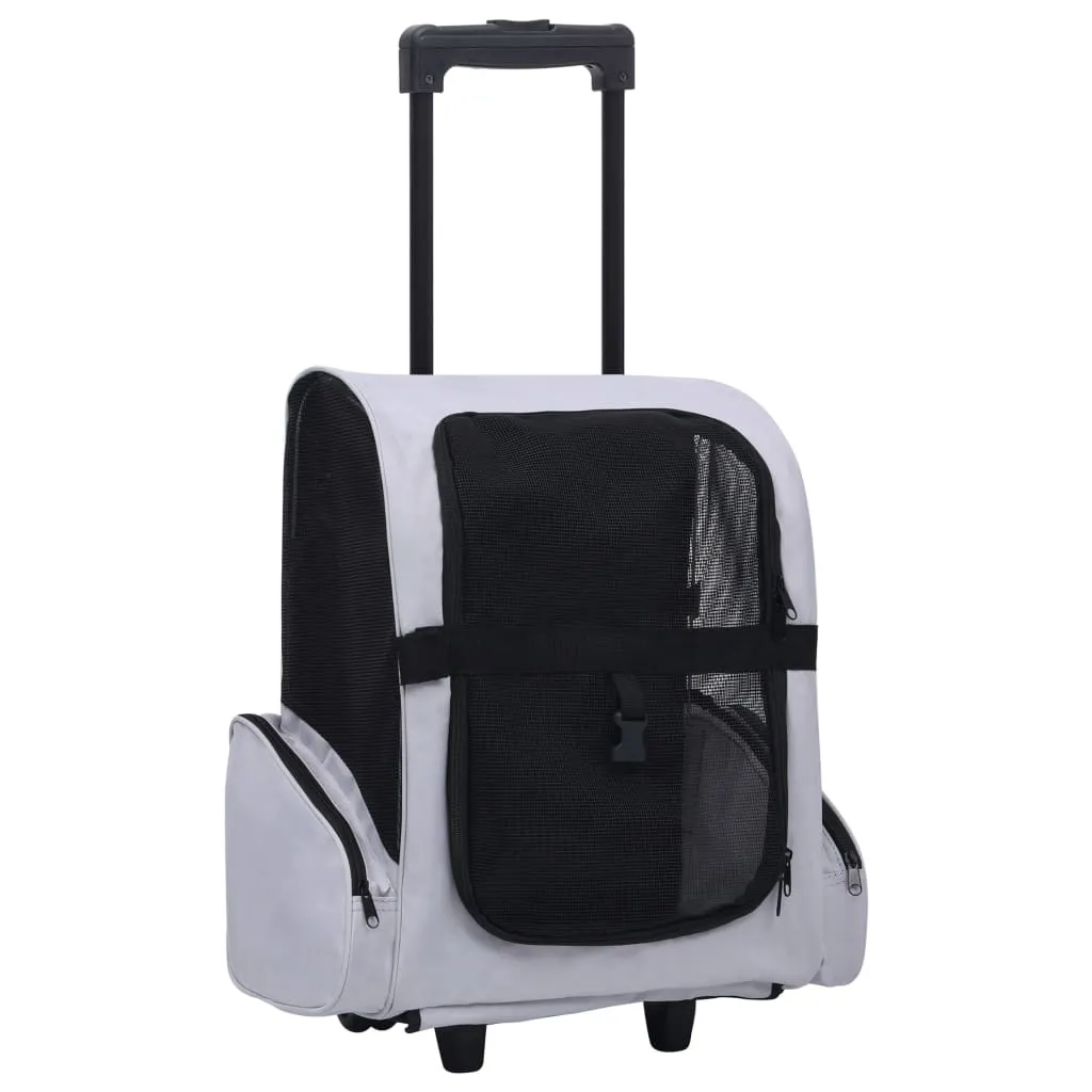 PET TROLLEY, Foldable Cat / Dog Carrier / Travel Stroller / Crate /Backpack Beige