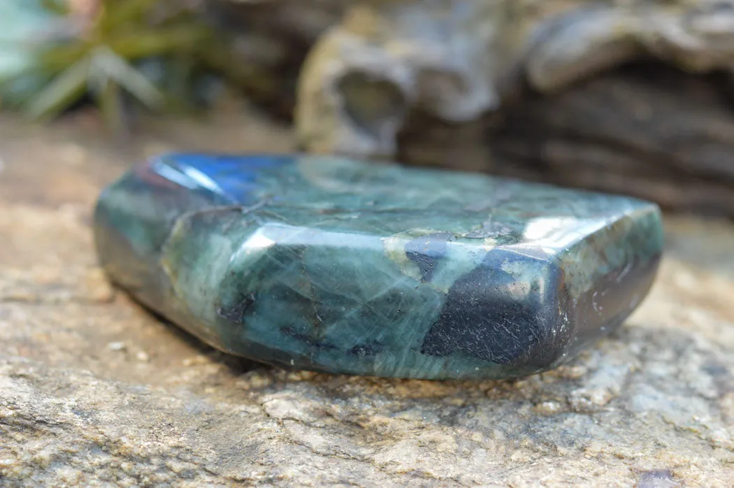 Polished Blue Labradorite Standing Free Form x 1 From Tulear, Madagascar