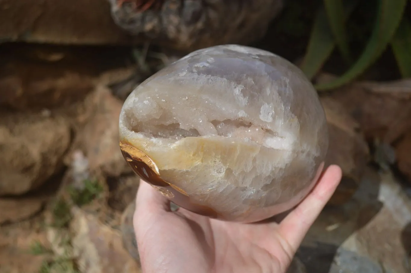 Polished Extra Large Carnelian Crystal Centred Display Piece  x 1 From Madagascar