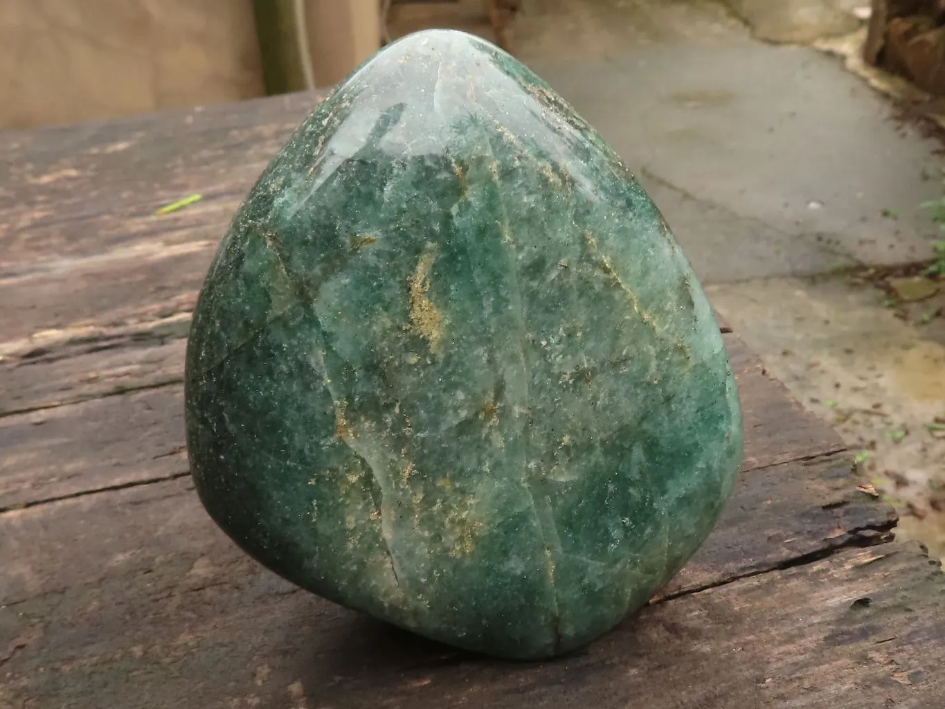 Polished Green Fuchsite Quartz Standing Free Form With Mica & Pyrite Flecks  x 1 From Madagascar