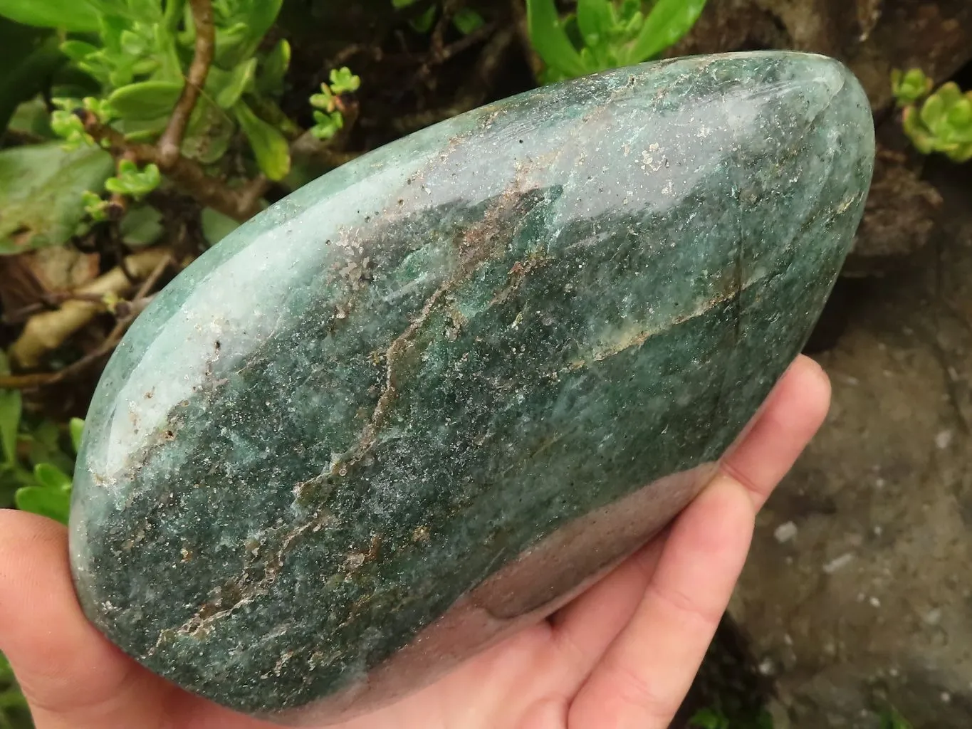 Polished Green Fuchsite Quartz Standing Free Form With Mica & Pyrite Flecks  x 1 From Madagascar