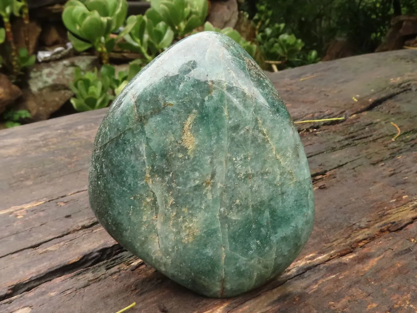 Polished Green Fuchsite Quartz Standing Free Form With Mica & Pyrite Flecks  x 1 From Madagascar