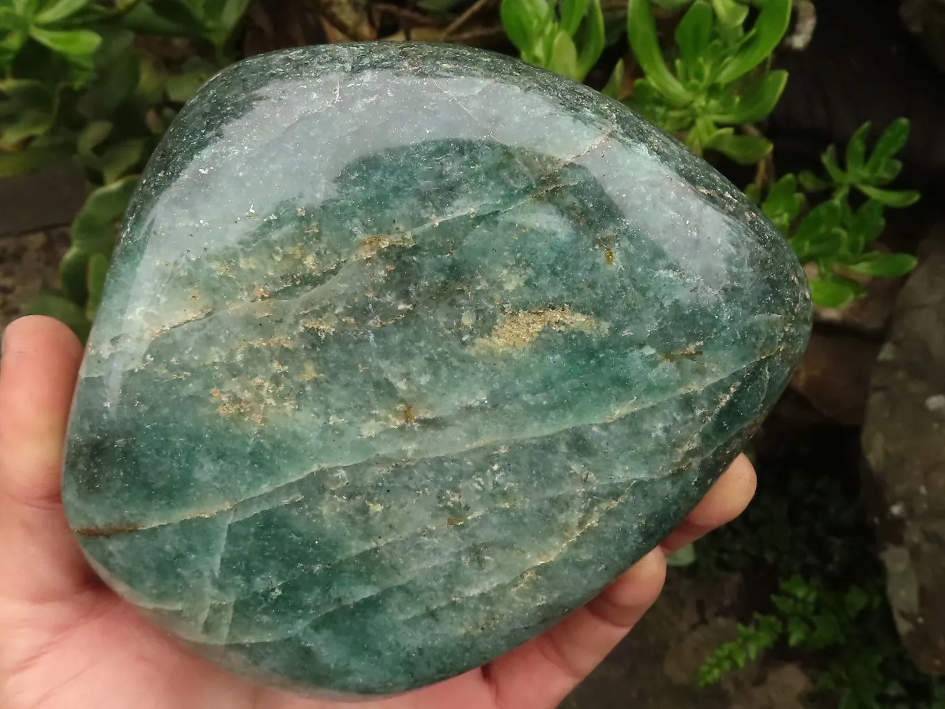 Polished Green Fuchsite Quartz Standing Free Form With Mica & Pyrite Flecks  x 1 From Madagascar