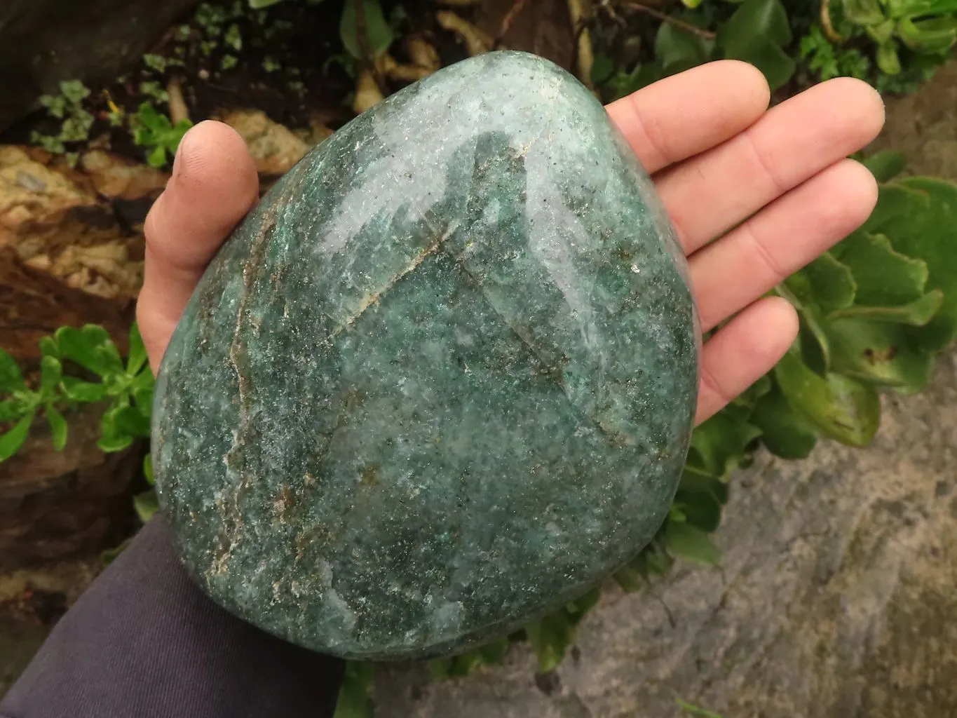 Polished Green Fuchsite Quartz Standing Free Form With Mica & Pyrite Flecks  x 1 From Madagascar