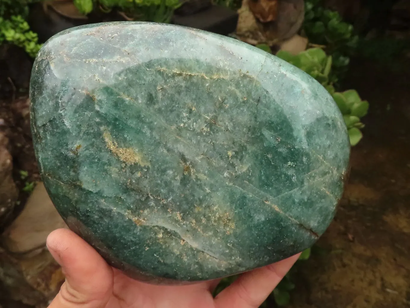 Polished Green Fuchsite Quartz Standing Free Form With Mica & Pyrite Flecks  x 1 From Madagascar