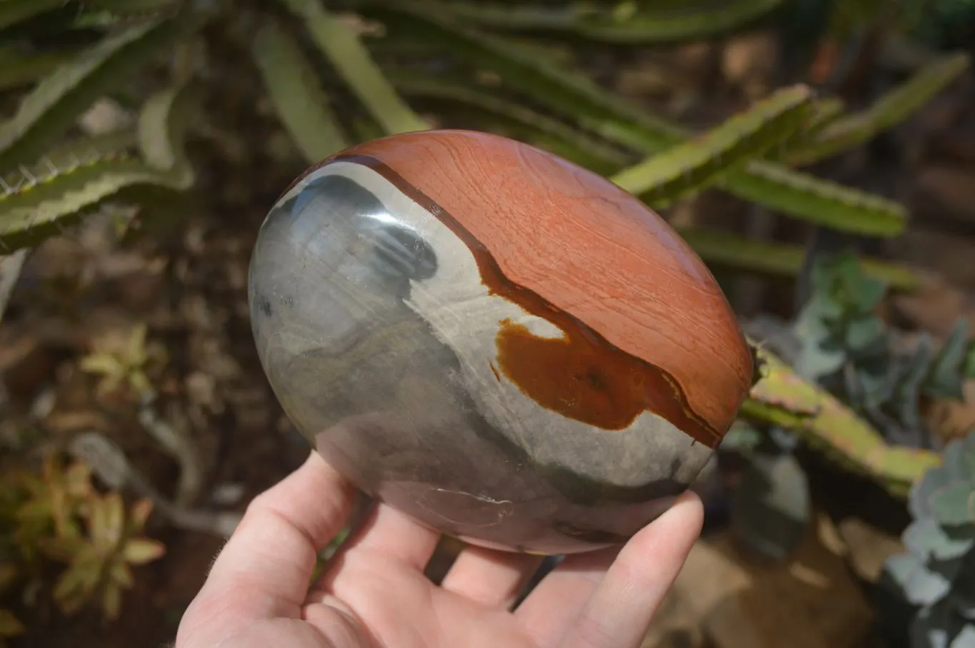 Polished Polychrome Jasper Standing Free Form  x 1 From Mahajanga, Madagascar