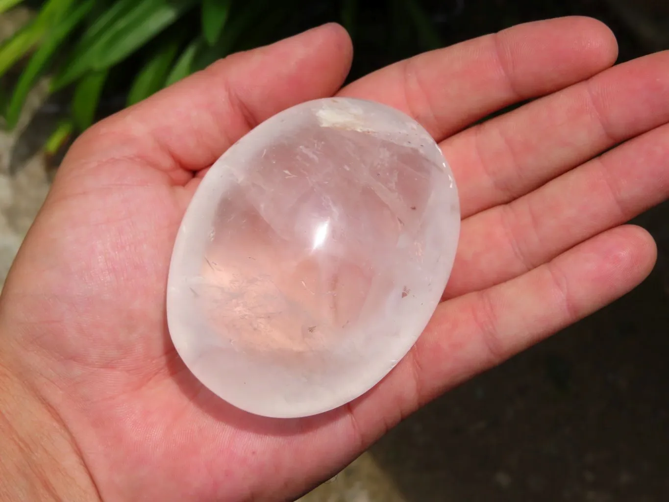 Polished Quartz Palm Size Galet / Palm Stones x 12 From Madagascar