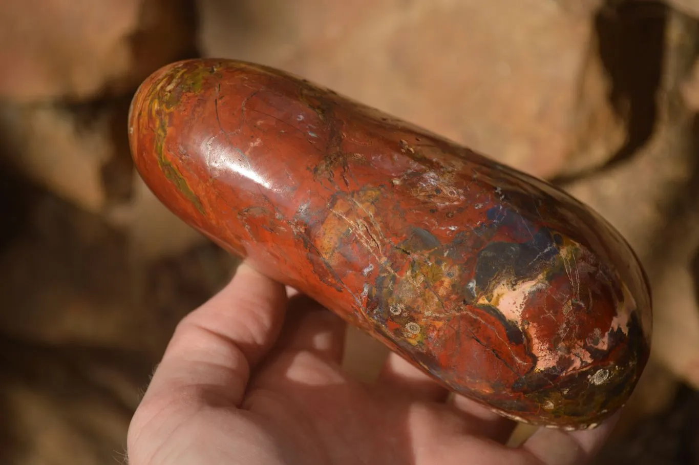 Polished  Red Jasper Standing Free Form  x 1 From Madagascar