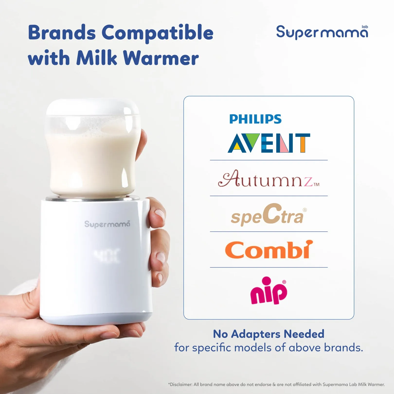 Portable Milk Warmer - Adapters