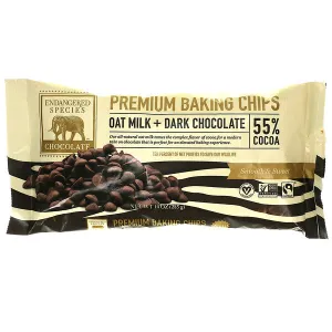 Premium Baking Chips Oat Milk   Dark Chocolate by Endangered Species, 285g