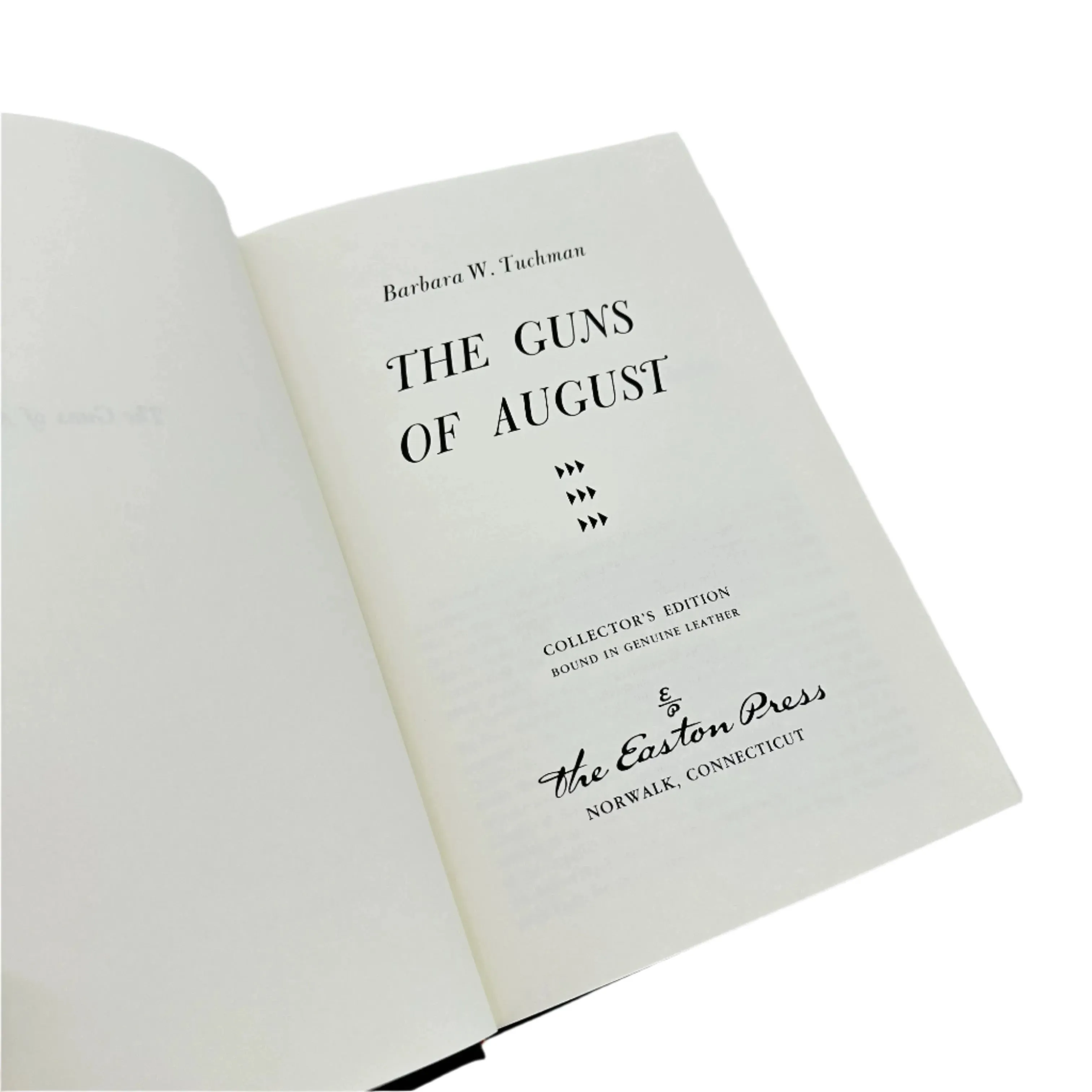 "The Guns of August" — Barbara W. Tuchman — Leather-bound, gilt-edged Easton Press edition