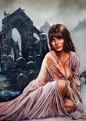 Rick Melton - Judy Matheson Haunted - Scream Queens - Art Print