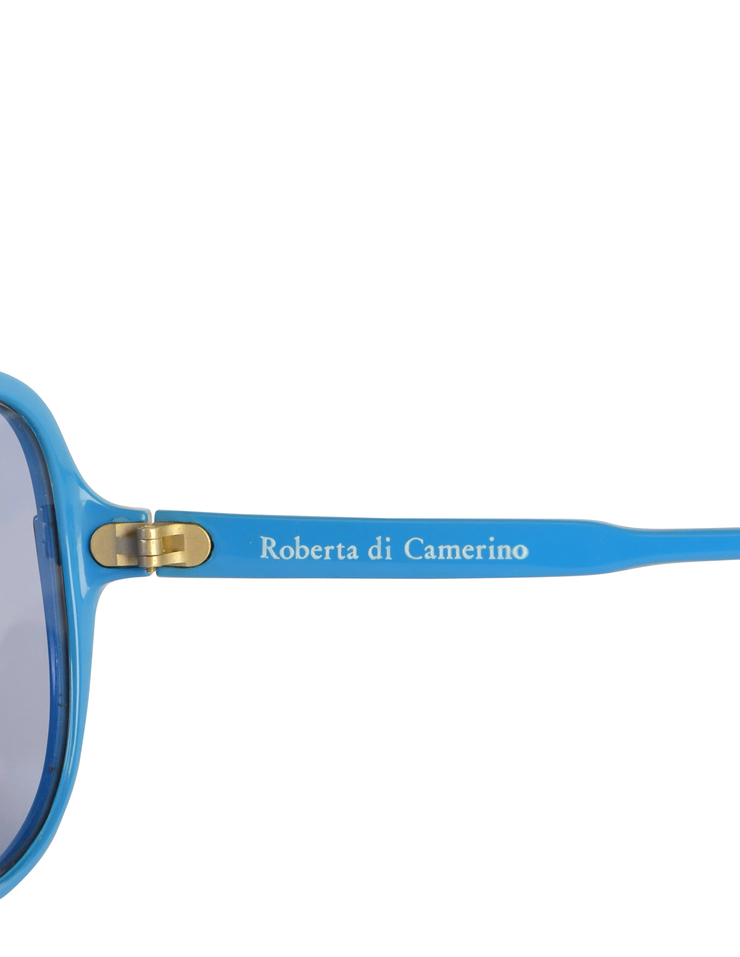 Roberta di Camerino Vintage Blue R Logo Bridge Sunglasses