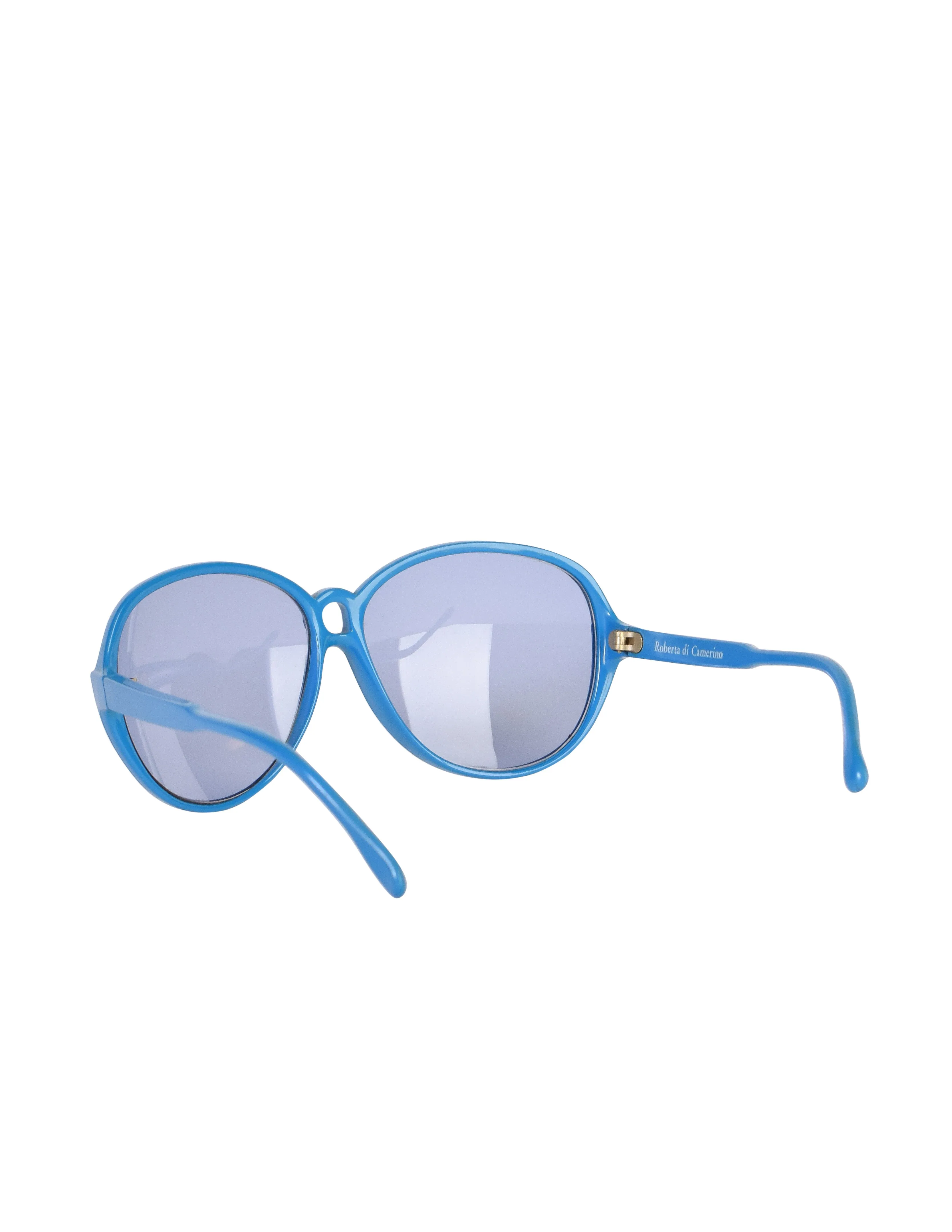 Roberta di Camerino Vintage Blue R Logo Bridge Sunglasses