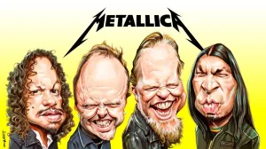 Sebastian Cast - METALLICA -  Musician Caricature - Art Print