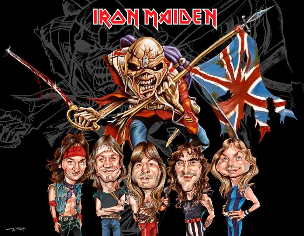 Sebastian Cast - TROOPER - IRON MAIDEN Musician Caricature - Art Print