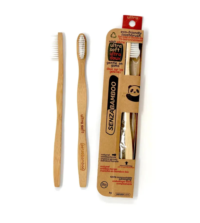 Senza Bamboo Tooth Brush Ultra Soft Eco-Friendly 1ct