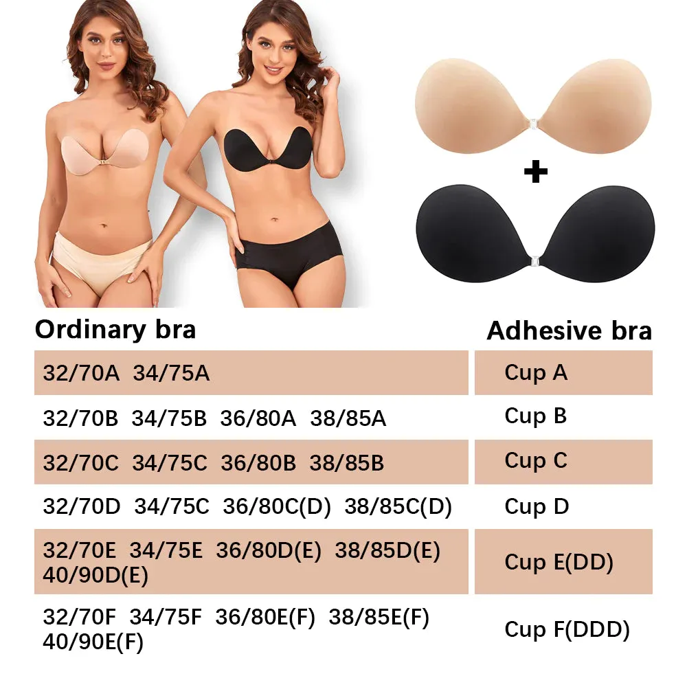 SheCurve®Invisible Sticky Push Up Bra (2 Pack)