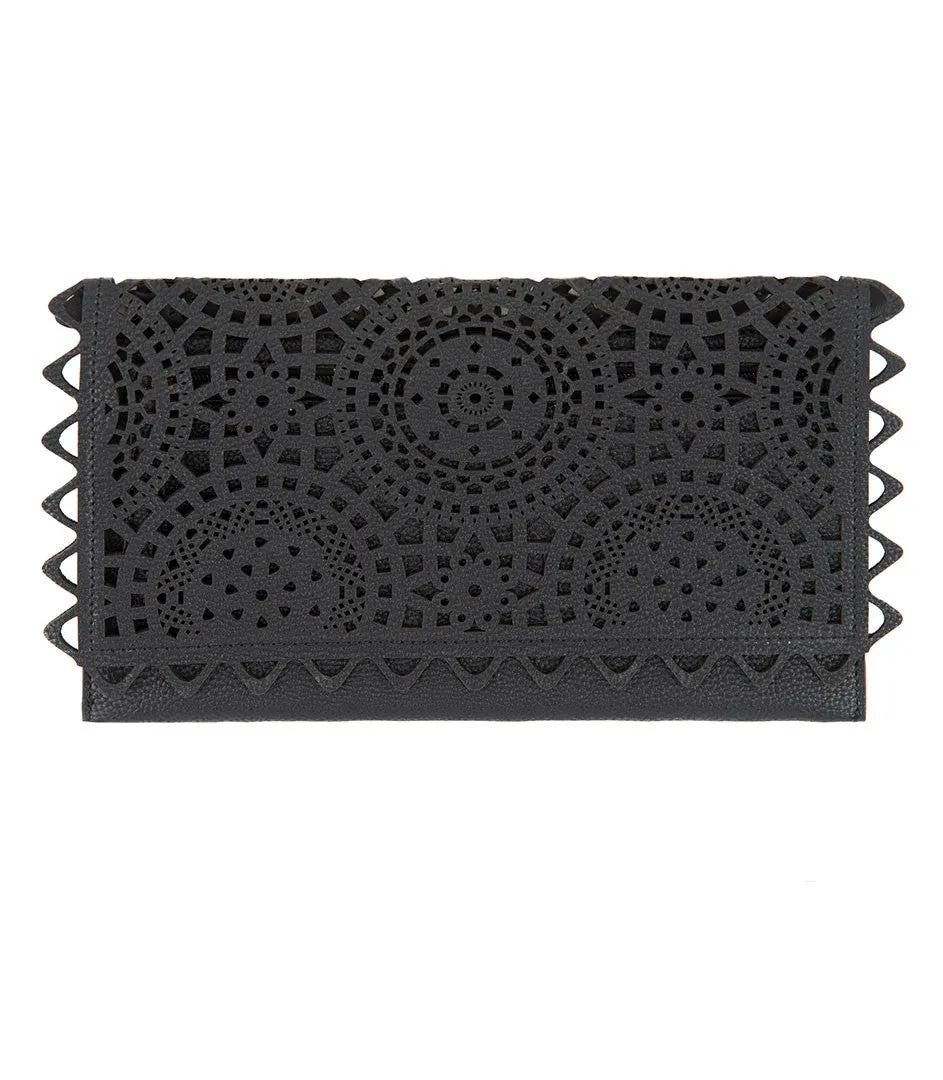 Shiraleah Chicago Helena Black Vegan Clutch