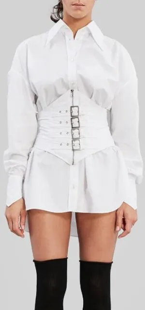 'Sita' Poplin Corset Shirt