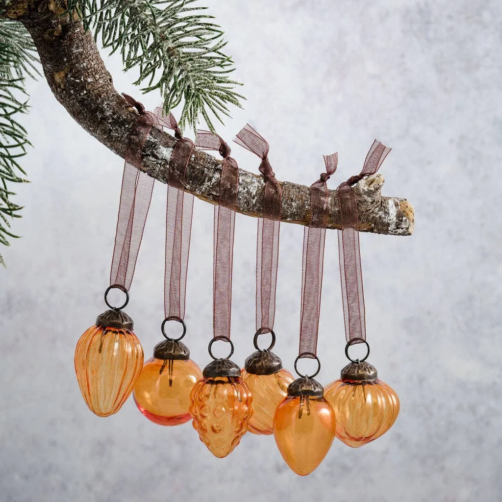 Small Mixed design 1" Honey Luster Glass Baubles