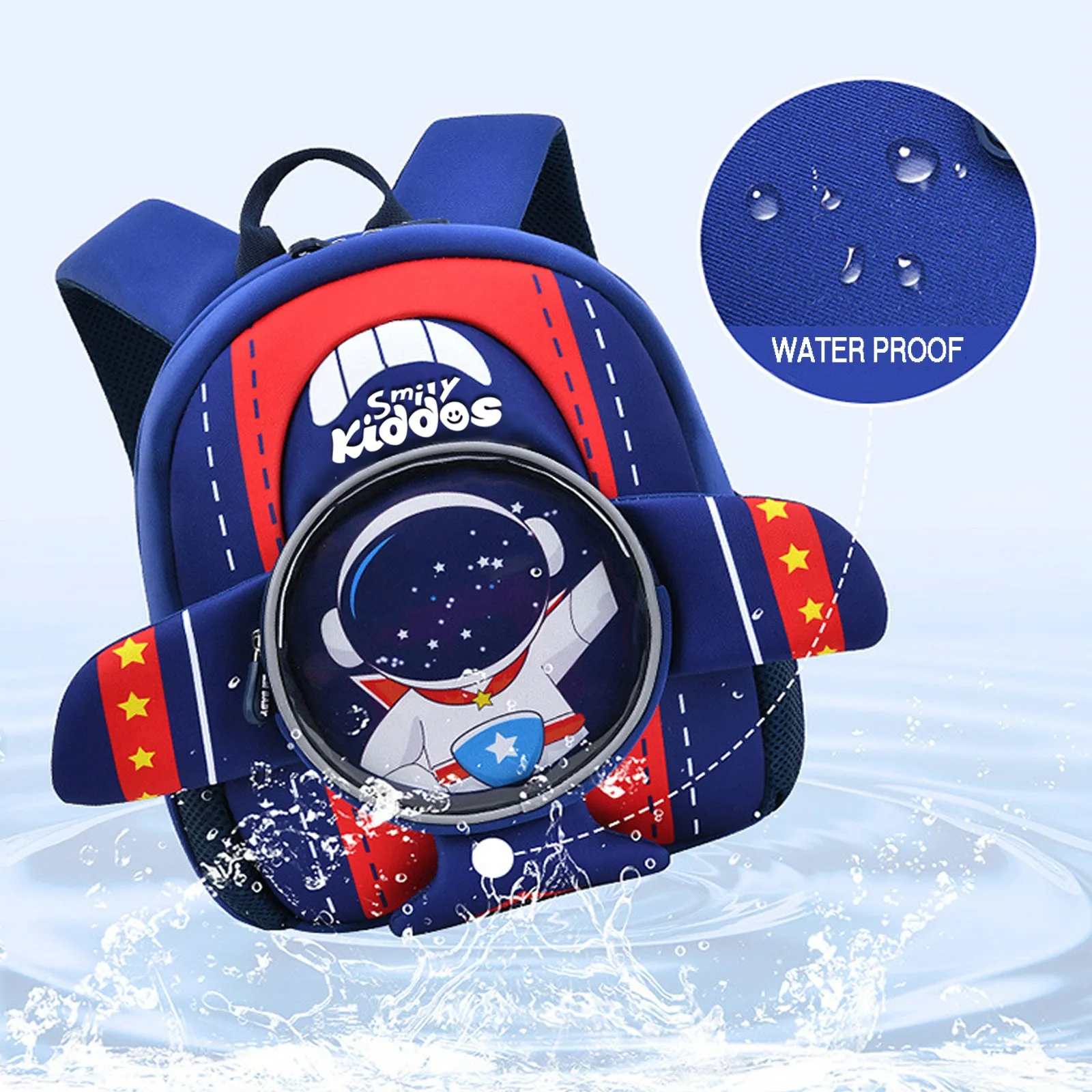 Smily Kiddos Go out Backpack - Space Theme Blue